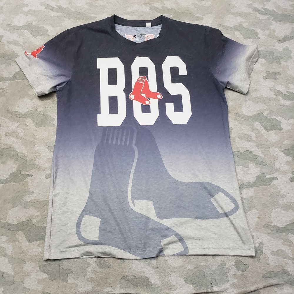 Boston Red Sox Shirt Mens Medium Blue MLB Baseball Short Sleeve‎